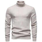 Connor - Men's Turtleneck Ribbed Knit Sweater 1