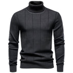 Connor - Men's Turtleneck Ribbed Knit Sweater 5