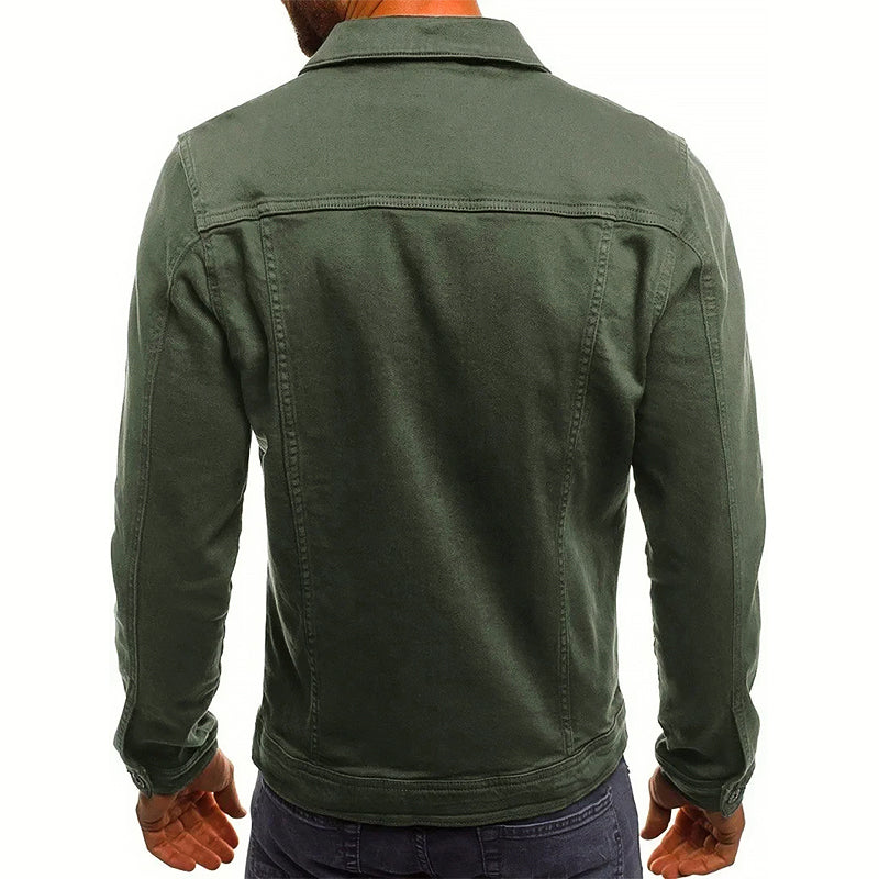 Corbyn - Men's Button-Up Denim Jacket with Chest Pockets