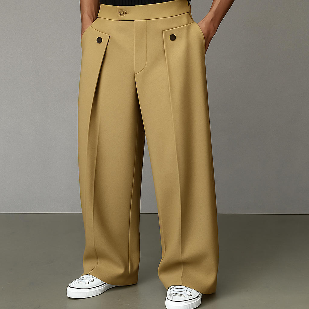 Corbyn - Men's Pleated Relaxed-Fit Trousers