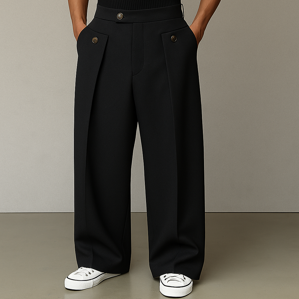 Corbyn - Men's Pleated Relaxed-Fit Trousers