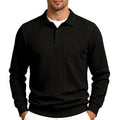 Cristian - Men's Textured Long Sleeve Polo Sweatshirt 1