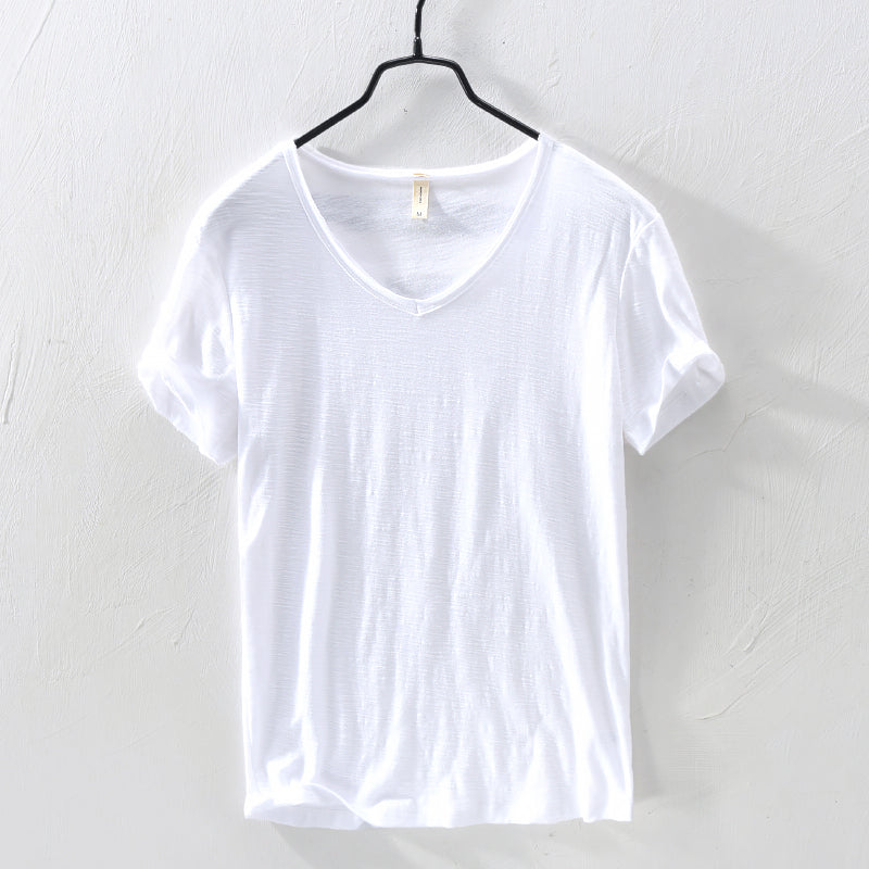Cyrus - Men's V-Neck Cotton T-Shirt