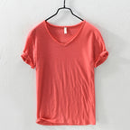 Cyrus - Men's V-Neck Cotton T-Shirt