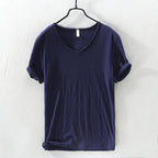 Cyrus - Men's V-Neck Cotton T-Shirt