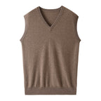 Dalton - Men's Wool V-Neck Regular Fit Vest 6