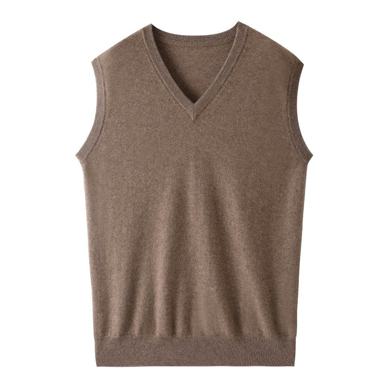 Dalton - Men's Wool V-Neck Regular Fit Vest 6