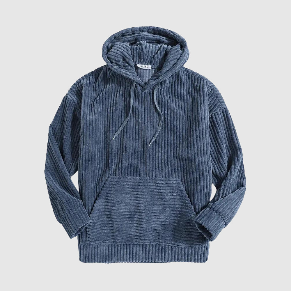Daniel - Men's Corduroy Striped Hoodie