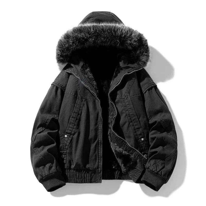 Dante - Men's Faux-Fur Hooded Quilted Jacket
