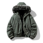 Dante - Men's Faux-Fur Hooded Quilted Jacket