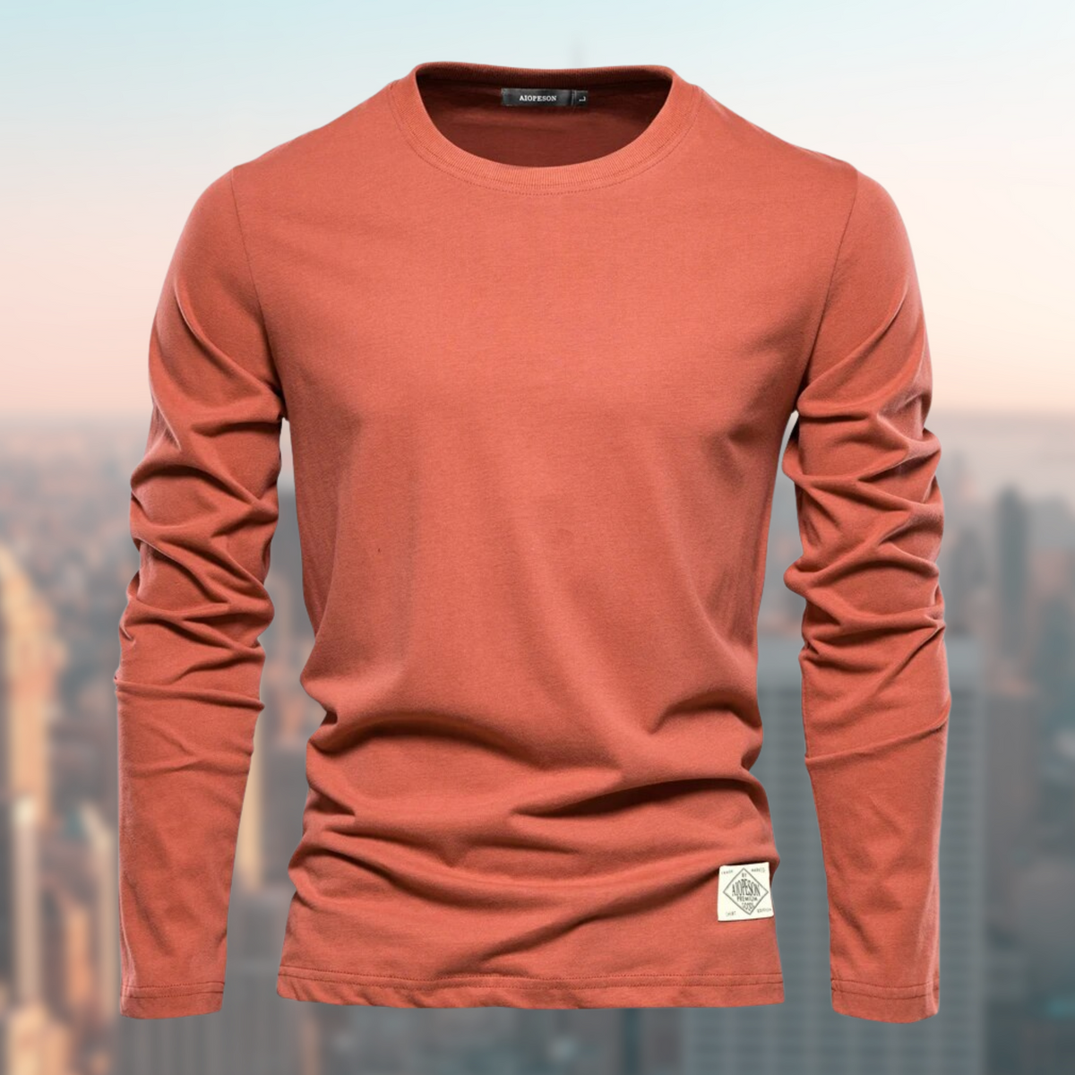Darius - Men's Ribbed-Cuff Crewneck Long-Sleeve Sweatshirt