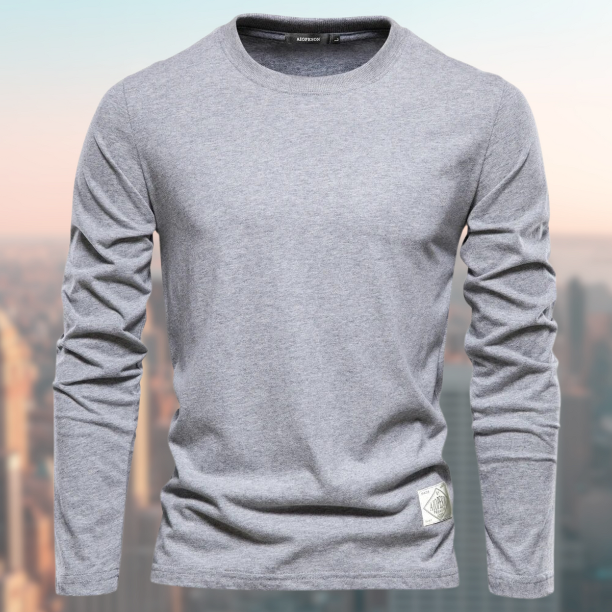 Darius - Men's Ribbed-Cuff Crewneck Long-Sleeve Sweatshirt