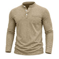 Darwin - Men's Stand Collar Long Sleeve Henley Shirt 1