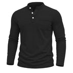 Darwin - Men's Stand Collar Long Sleeve Henley Shirt 2