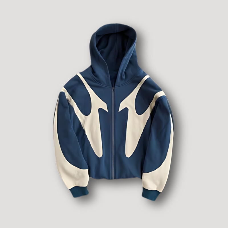 Dash - Men's Graphic Zip Hoodie with Flame Design