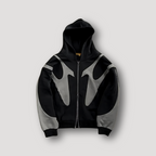 Dash - Men's Graphic Zip Hoodie with Flame Design