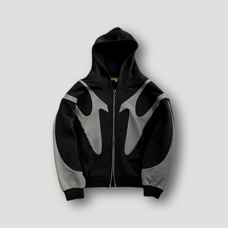 Dash - Men's Graphic Zip Hoodie with Flame Design