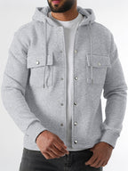 Dashiell - Men's Hooded Knit Jacket with Cargo Pockets