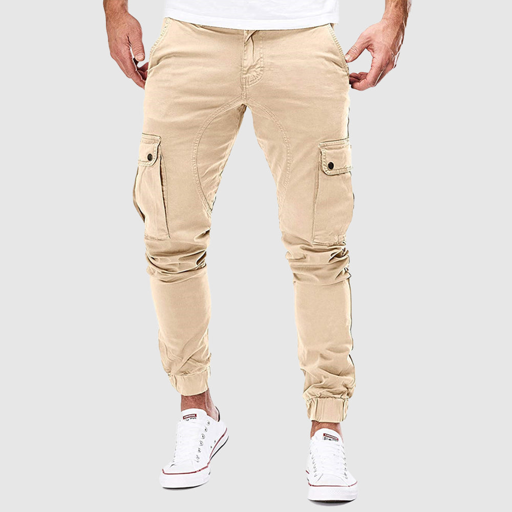 Dashiell - Men's Tapered Cargo Joggers with Drawstring Cuffs