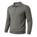 Davis - Men's Cable Half Zip Polo Sweatshirt 7