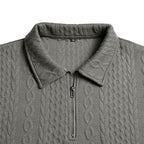 Davis - Men's Cable Half Zip Polo Sweatshirt 8