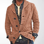 Dawson - Men's Textured Shawl Collar Knit Cardigan 1
