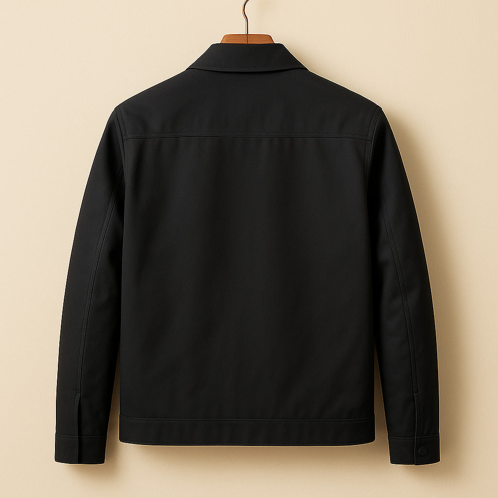 Dennis - Men's Full-Zip Jacket with Gingham Lining