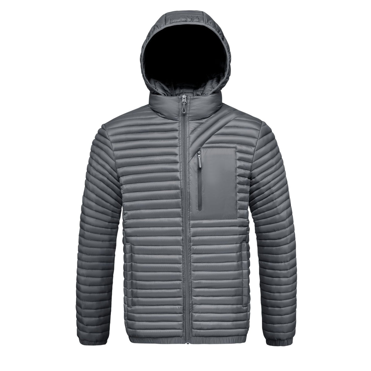 Diallo - Men's Lightweight Full-Zip Puffer Hooded Jacket 1