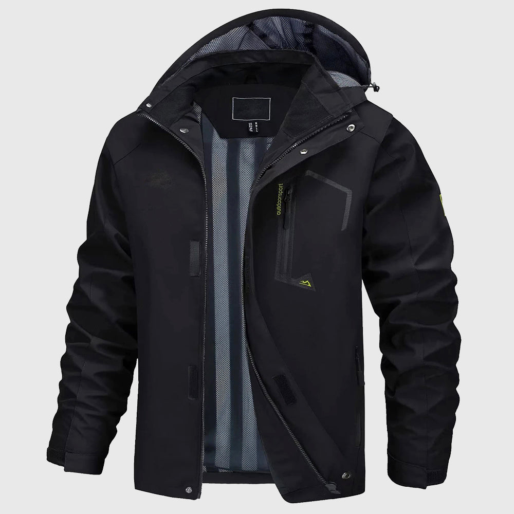 Dominic - Men's Hooded Rain Jacket with Ventilated Lining