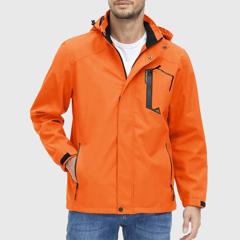 Dominic - Men's Hooded Rain Jacket with Ventilated Lining