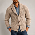 Donavan - Men's Cable Shawl Collar Cardigan 1