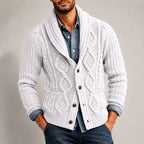 Donavan - Men's Cable Shawl Collar Cardigan 3