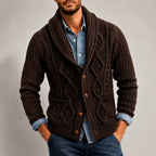 Donavan - Men's Cable Shawl Collar Cardigan 4