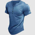 Dorian - Men's Henley Short-Sleeve Shirt with Button Placket
