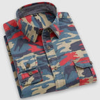 Drake - Men's Camo Long-Sleeve Shirt with Notch Collar