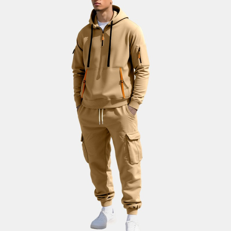 Dylan - Men's Quarter-Zip Hoodie & Cargo Jogger Set 6