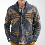 Edouard - Men's Western Print Shawl Collar Cardigan 1