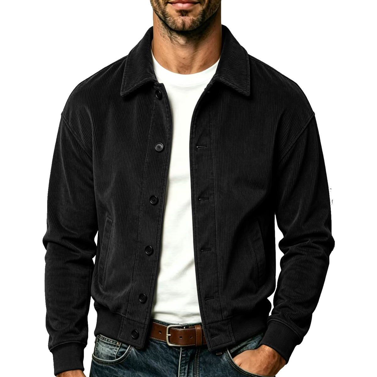 Eduardo - Men's Corduroy Ribbed Cuff Jacket 2