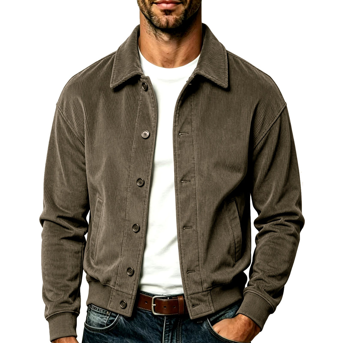 Eduardo - Men's Corduroy Ribbed Cuff Jacket 4