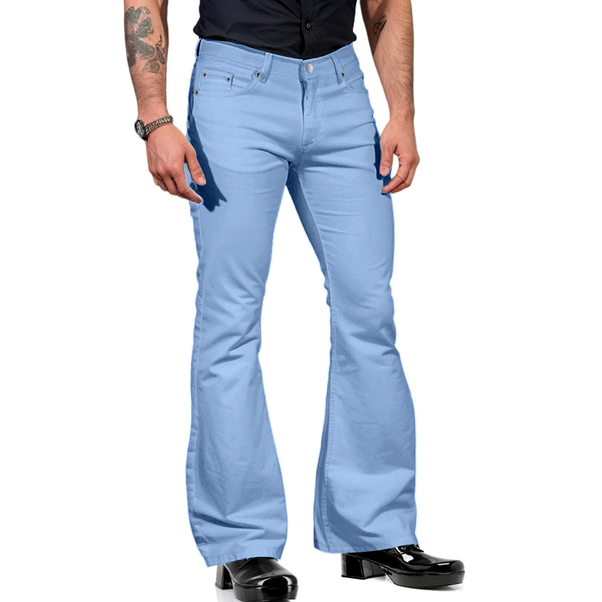 Eiden - Men's Retro Flared High Waist Bootcut Pants 2