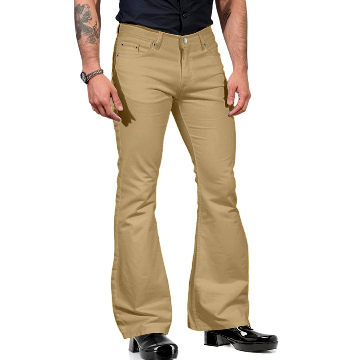Eiden - Men's Retro Flared High Waist Bootcut Pants 3