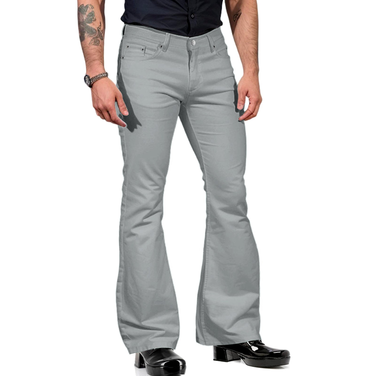 Eiden - Men's Retro Flared High Waist Bootcut Pants 5