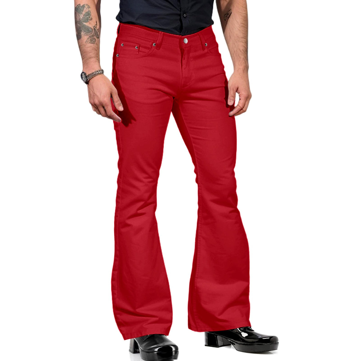 Eiden - Men's Retro Flared High Waist Bootcut Pants 6