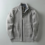 Eliezer - Men's Textured Full-Zip Jacket with Hand Pockets