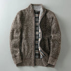 Eliezer - Men's Textured Full-Zip Jacket with Hand Pockets