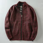 Eliezer - Men's Textured Full-Zip Jacket with Hand Pockets