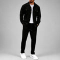 Emmett - Men's Textured Button-Up Jacket & Pants Matching Set 1