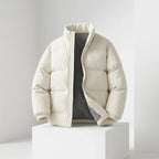 Enzo - Men's Stand-Collar Puffer Jacket with Zip Closure