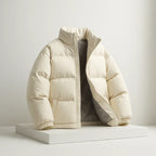 Enzo - Men's Stand-Collar Puffer Jacket with Zip Closure