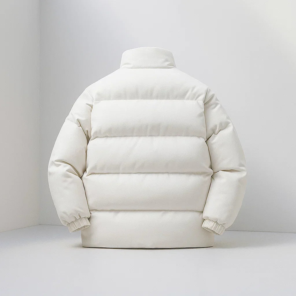 Enzo - Men's Stand-Collar Puffer Jacket with Zip Closure